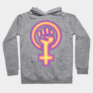 Pastel Colored Feminist Symbol Hoodie